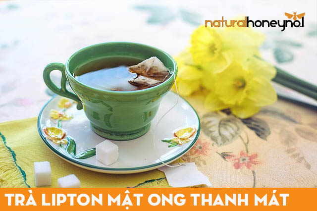 Sử dụng túi trà lipton nhãn vàng để làm trà lipton mật ong 